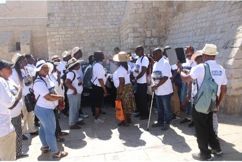A TTS pilgrim group in Jerusalem