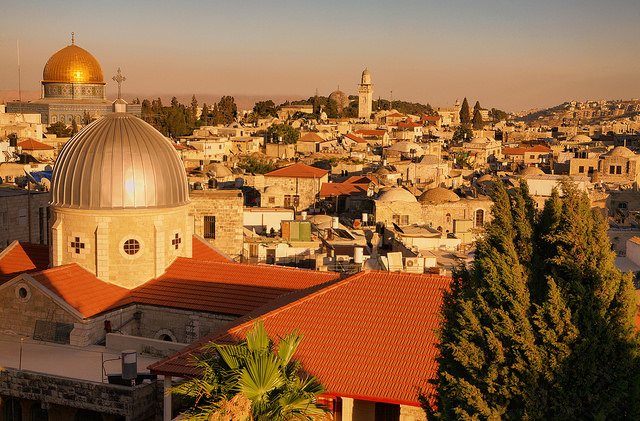 The Old City of Jerusalem at golden hour